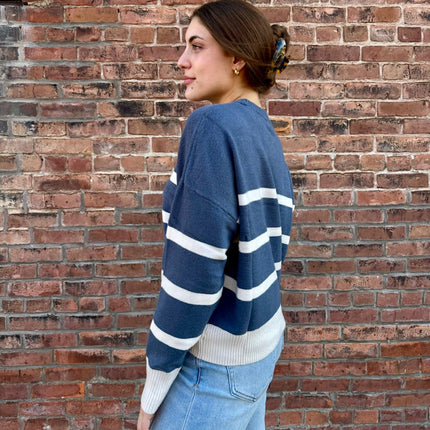 Storm Cloud Jordane Striped Sweater