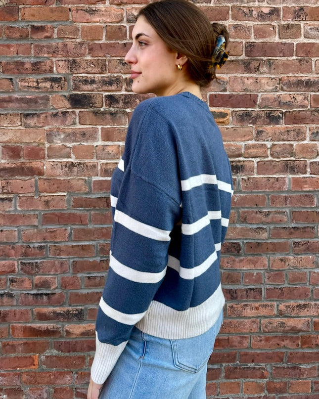 Storm Cloud Jordane Striped Sweater