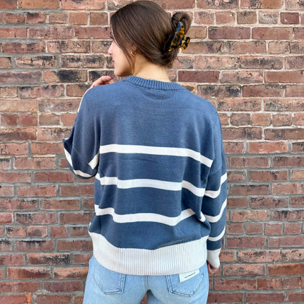 Storm Cloud Jordane Striped Sweater