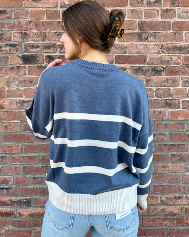 Storm Cloud Jordane Striped Sweater