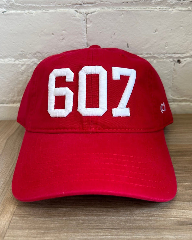 607 Hat Red w/White - Shop Simply Apparel