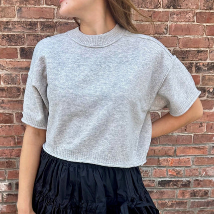 Grey boxy sweater