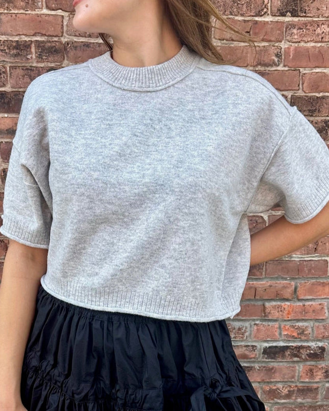 Grey boxy sweater
