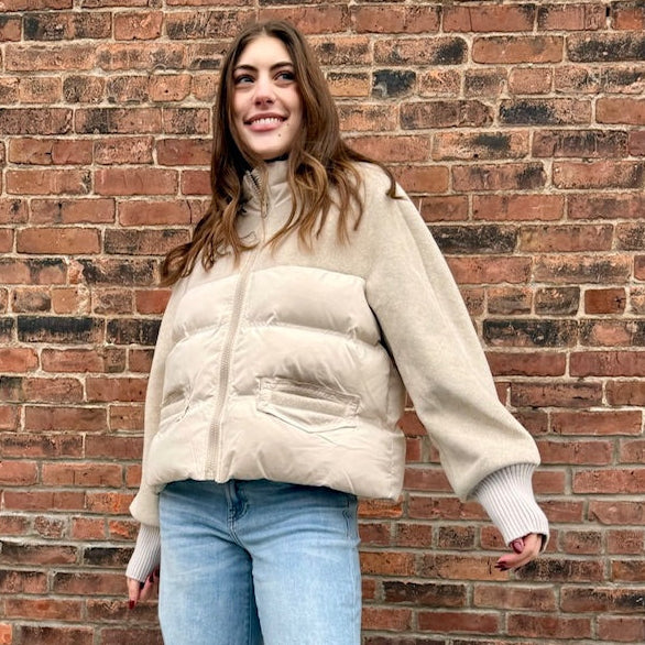 Taupe Puffer Jacket