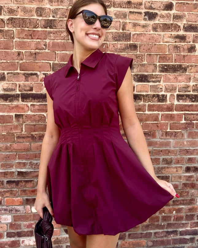 Wine Dyanne Dress