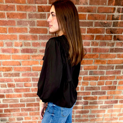 Black Bow Kisses Top - Shop Simply Apparel