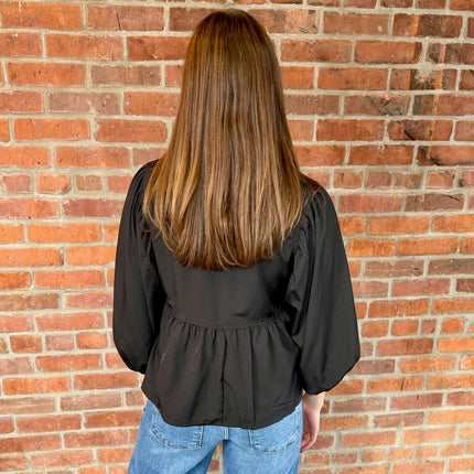 Black Bow Kisses Top - Shop Simply Apparel