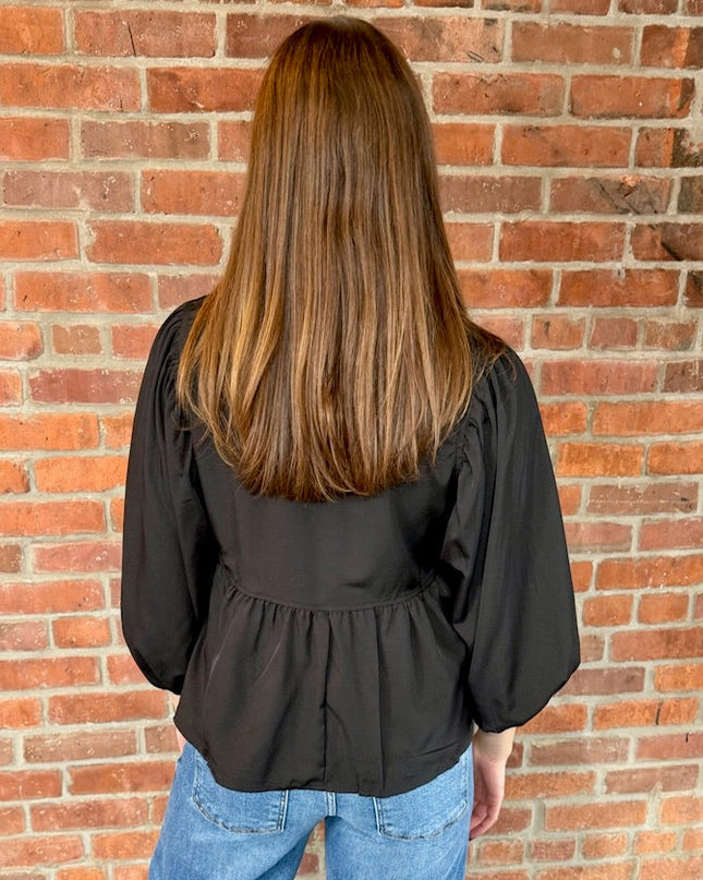 Black Bow Kisses Top - Shop Simply Apparel