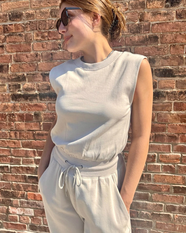 Ecru Casual Knit Jumpsuit - Shop Simply Apparel