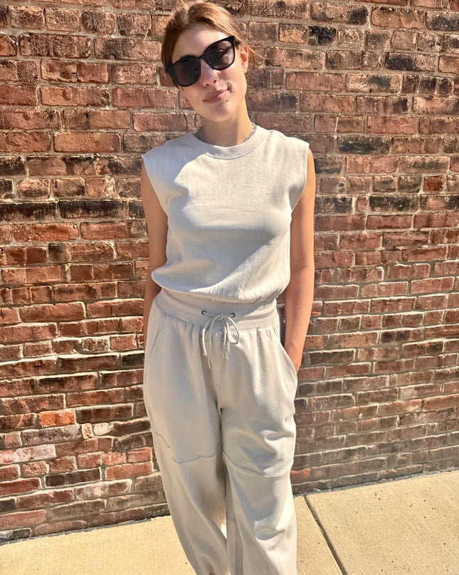 Ecru Casual Knit Jumpsuit - Shop Simply Apparel
