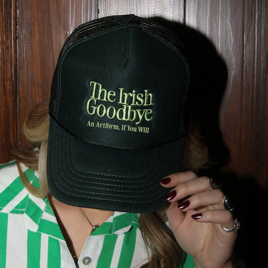 PREORDER Irish Goodbye Black Trucker