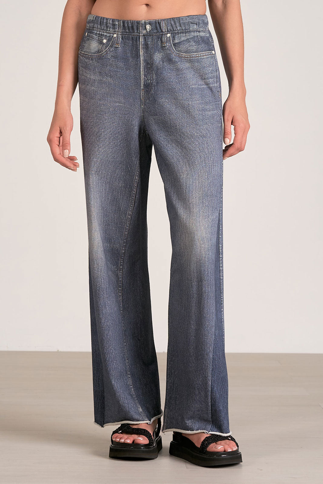 Elan Wide Leg Denim Like Sweatpants