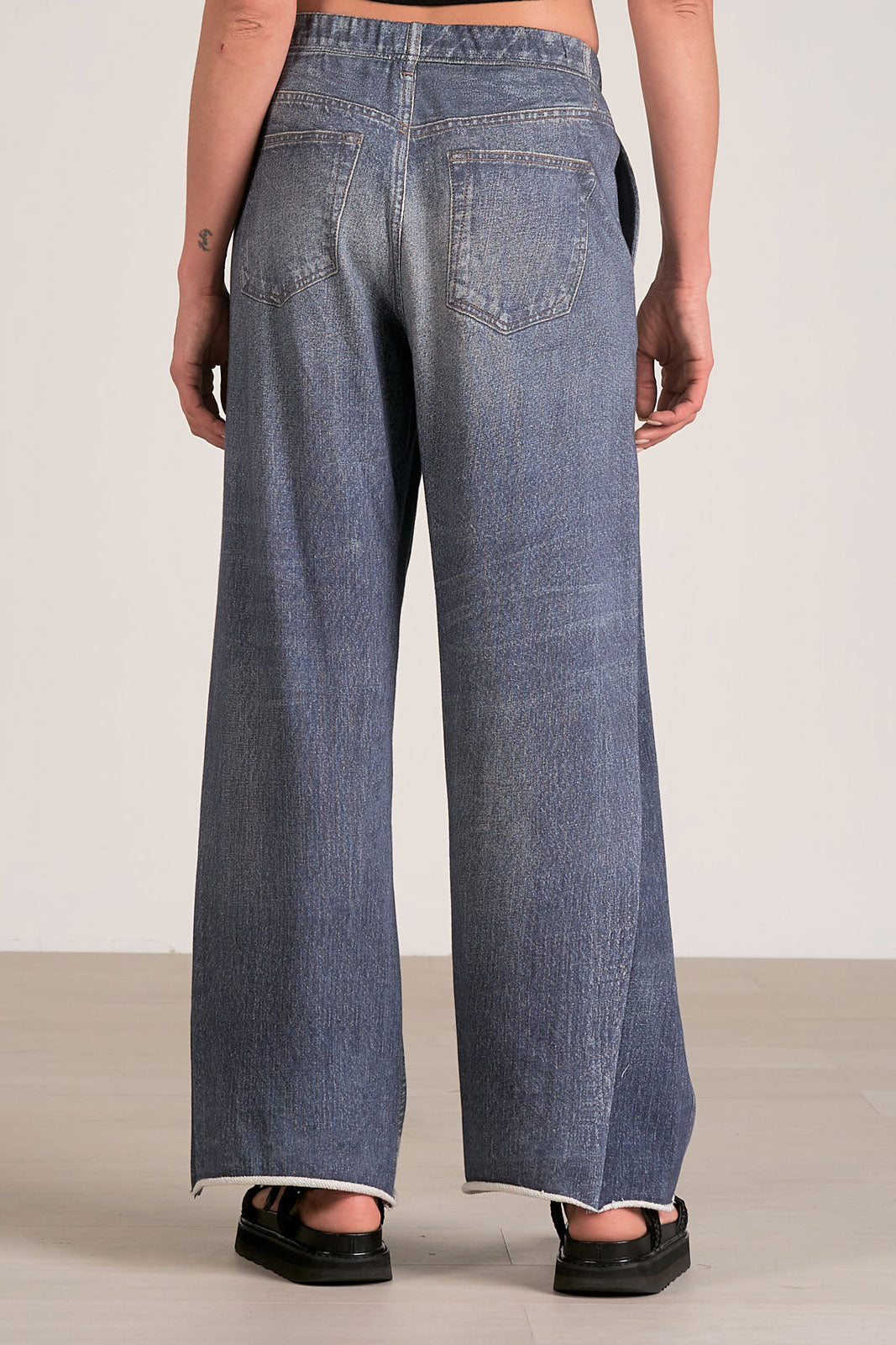 Elan Wide Leg Denim Like Sweatpants