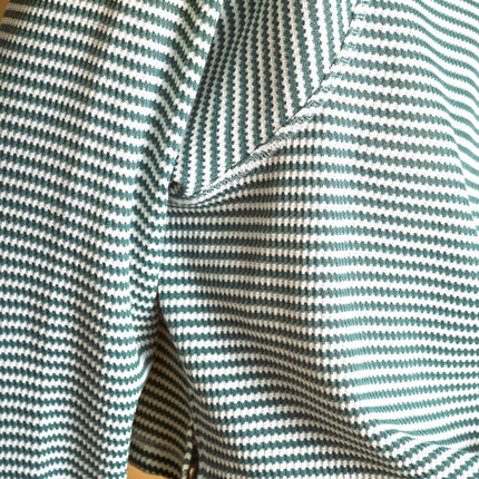 Jade Striped Waffle Long Sleeve Top
