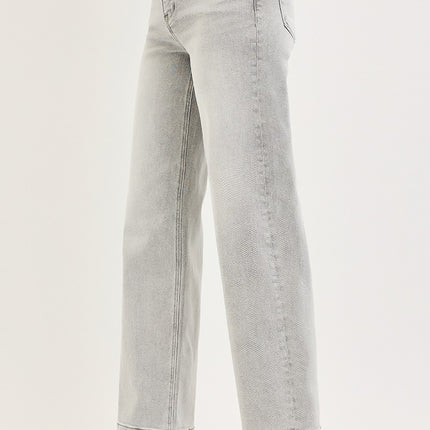 Light Grey High Rise Wide Leg Jeans - Shop Simply Apparel