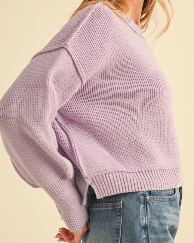 Lilac Regina Sweater - Shop Simply Apparel