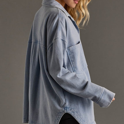 Lt. Blue Super Soft Button Up