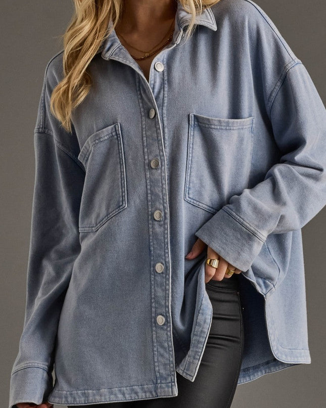 Lt. Blue Super Soft Button Up