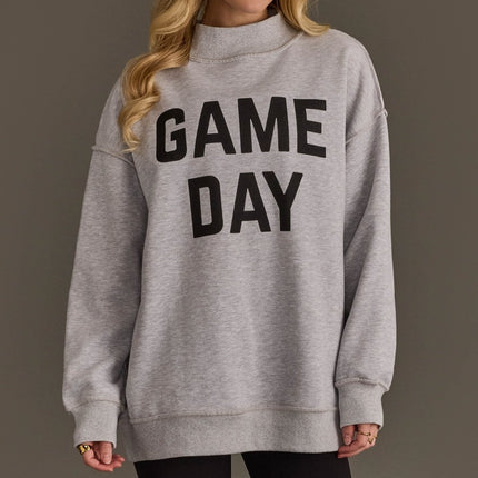 Gray Game Day & Sunday Funday Reversible Sweatshirt
