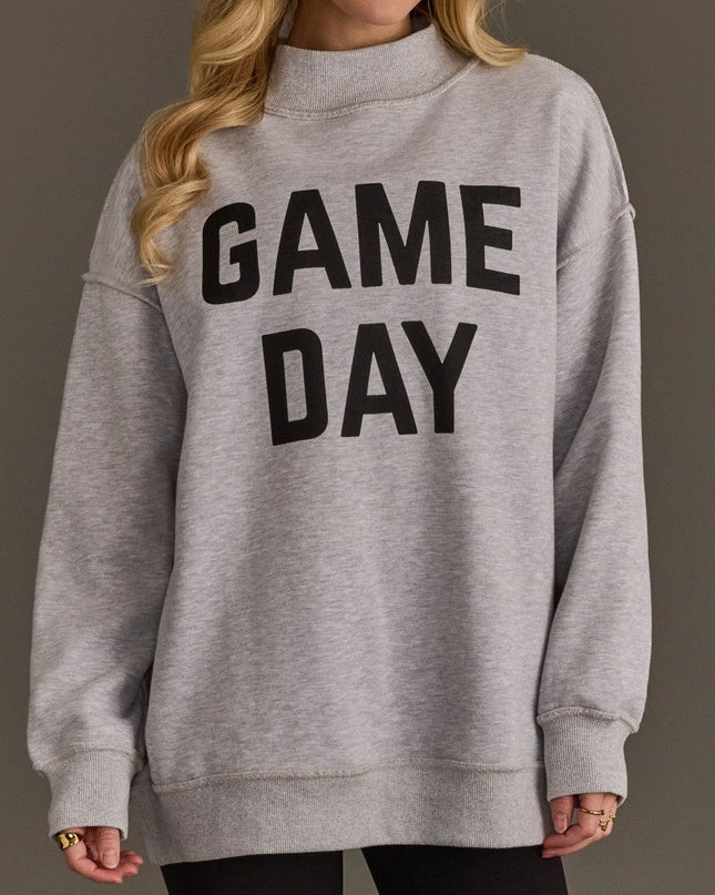 Gray Game Day & Sunday Funday Reversible Sweatshirt