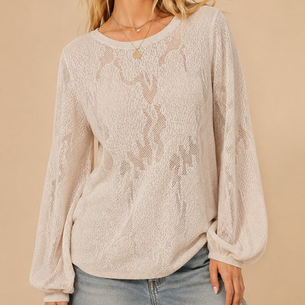 Lucid Pointelle Knit Sweater
