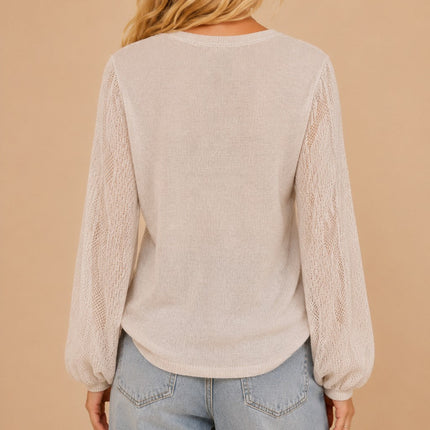 Lucid Pointelle Knit Sweater