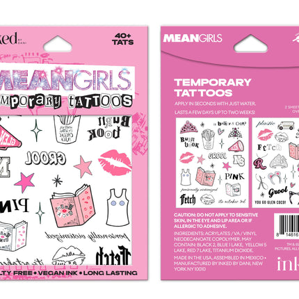 MEAN GIRLS: PLASTIC Temporary Tattoos