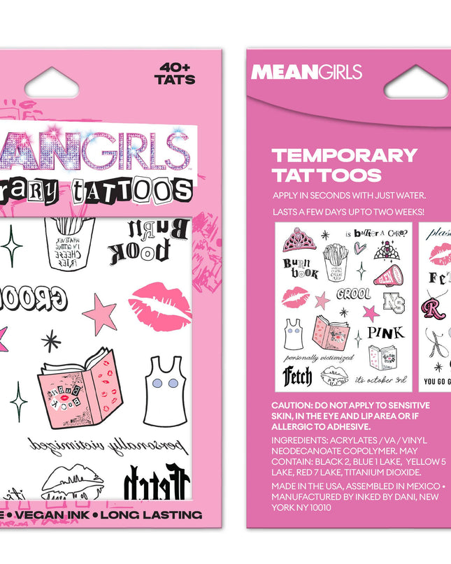 MEAN GIRLS: PLASTIC Temporary Tattoos