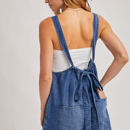 Medium Wash Denim Romper