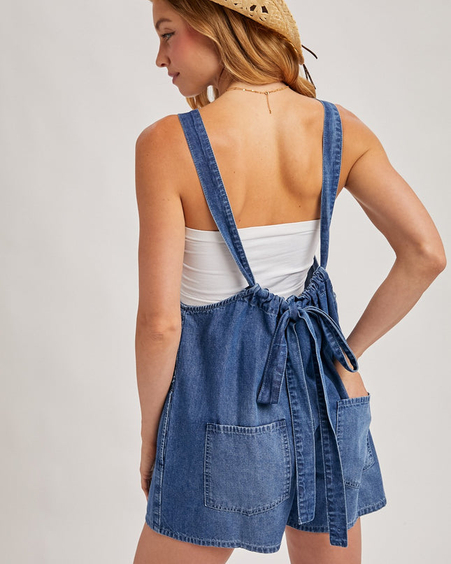 Medium Wash Denim Romper