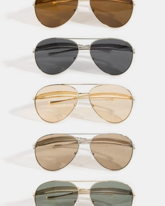 Metal Frame Aviator Sunglasses