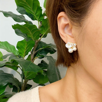 Mini Flower Jeweled Stud Earrings - Shop Simply Apparel