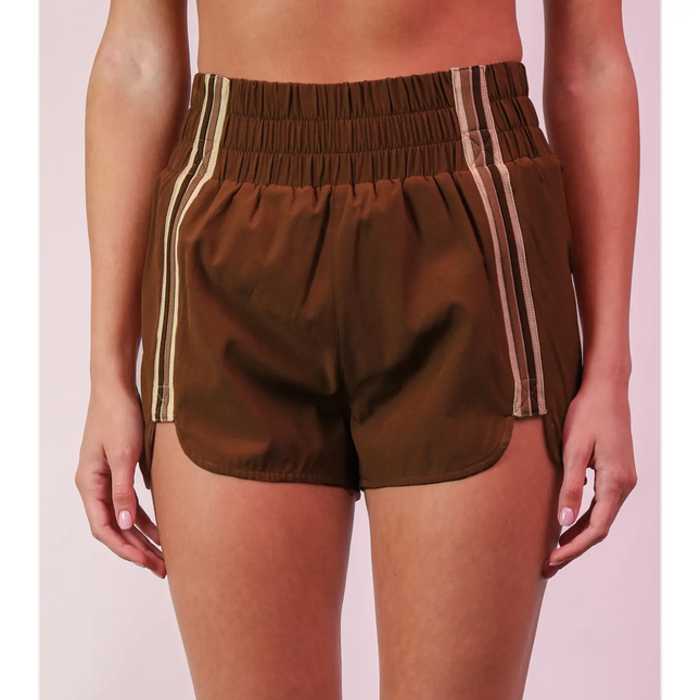 Brown Activewear Shorts
