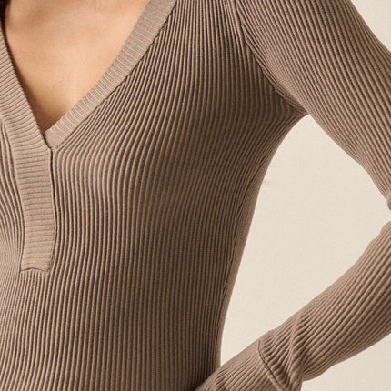 Mocha Mousse Knit Top