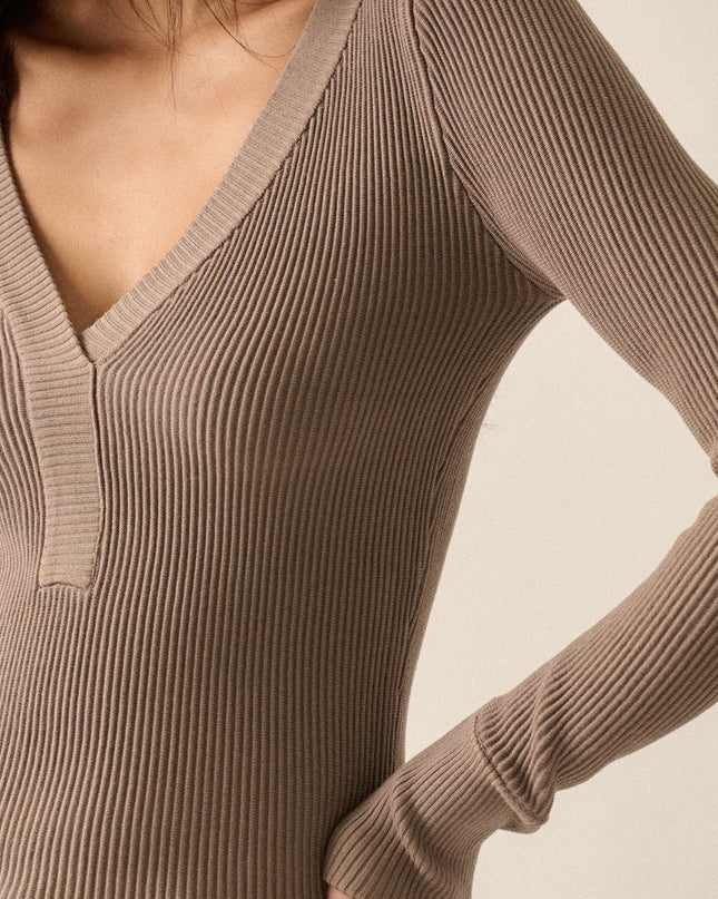 Mocha Mousse Knit Top