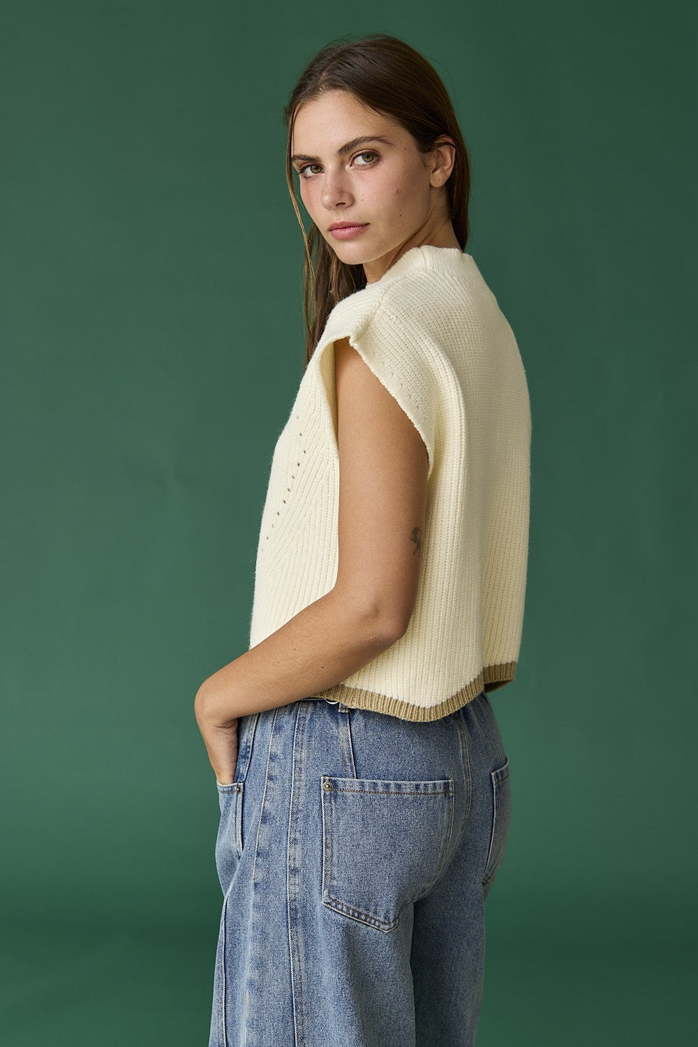 Taylor Scallop Hem Knitted Vest