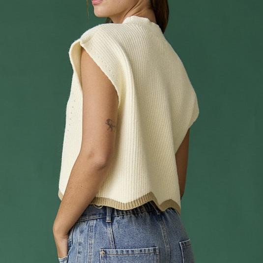 Taylor Scallop Hem Knitted Vest