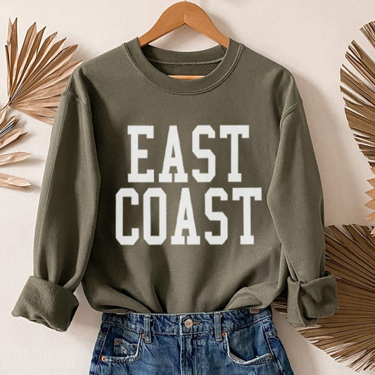 East Coast Olive Oversized Sweatshirt