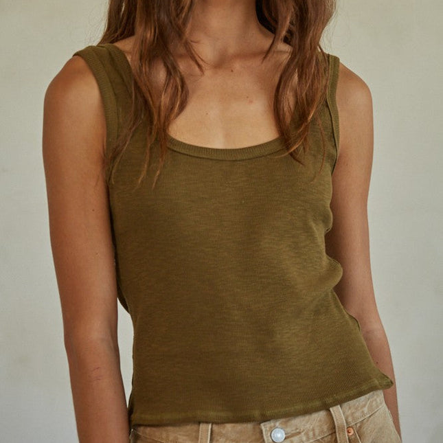 Olive Spring Tank Top