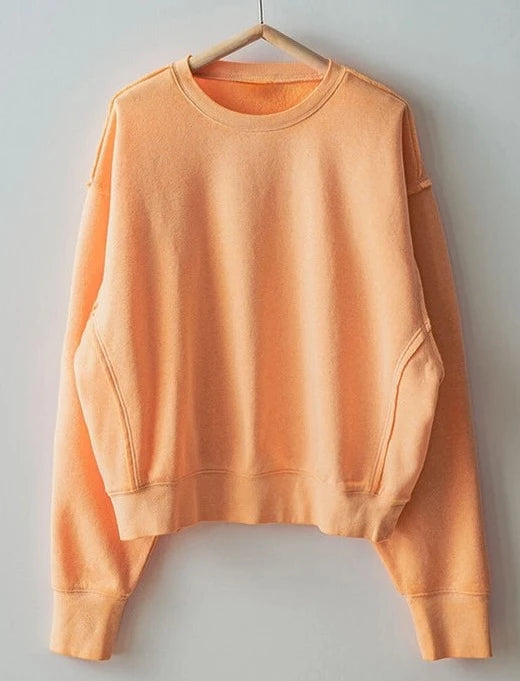 Orange Relaxed Fit Sweatshirt