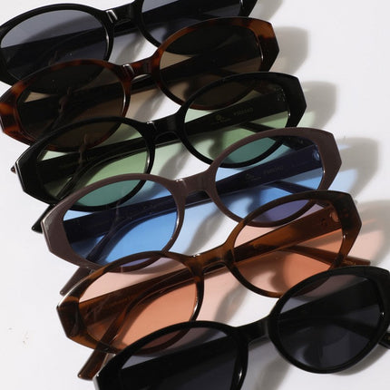 Oval Thick Frame Sunglasses