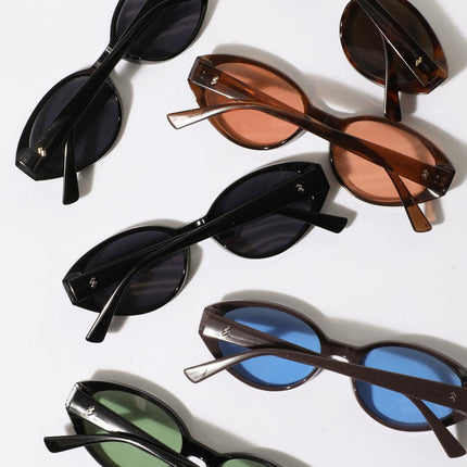 Oval Thick Frame Sunglasses