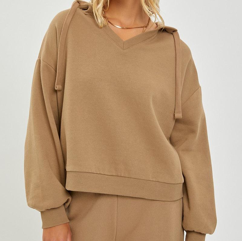 Oversized Mocha Hoodie Sweatshirt