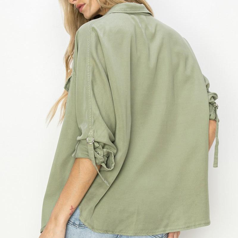 Oversized Utility Tencel Shirt