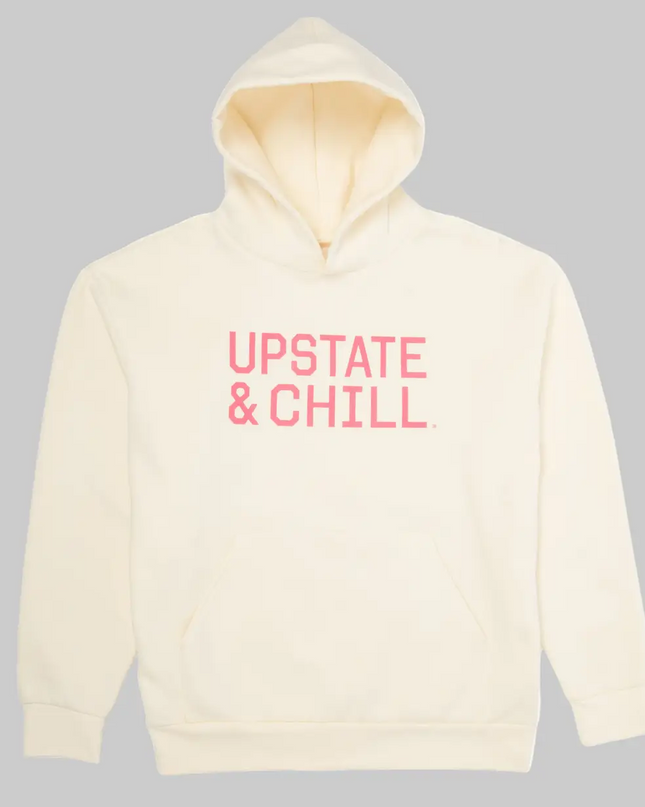 PRE-ORDER Upstate & Chill® Hoodie Pigment Ivory / Pink