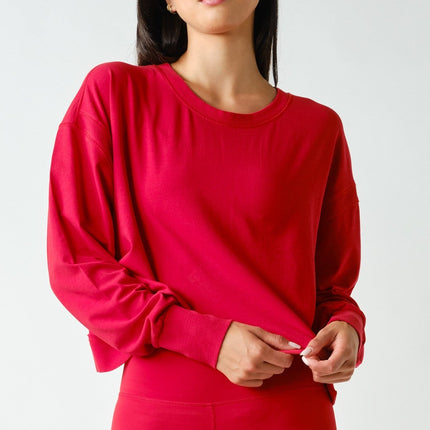 Smitten Cherry Open Back Long Sleeve Tee