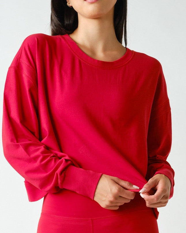 Smitten Cherry Open Back Long Sleeve Tee