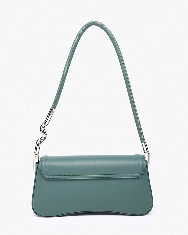 Pine Detailed Edge Shoulder Bag
