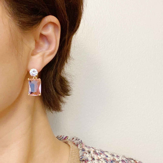 Blush Pink Banquet In Castle Jewel Earrings