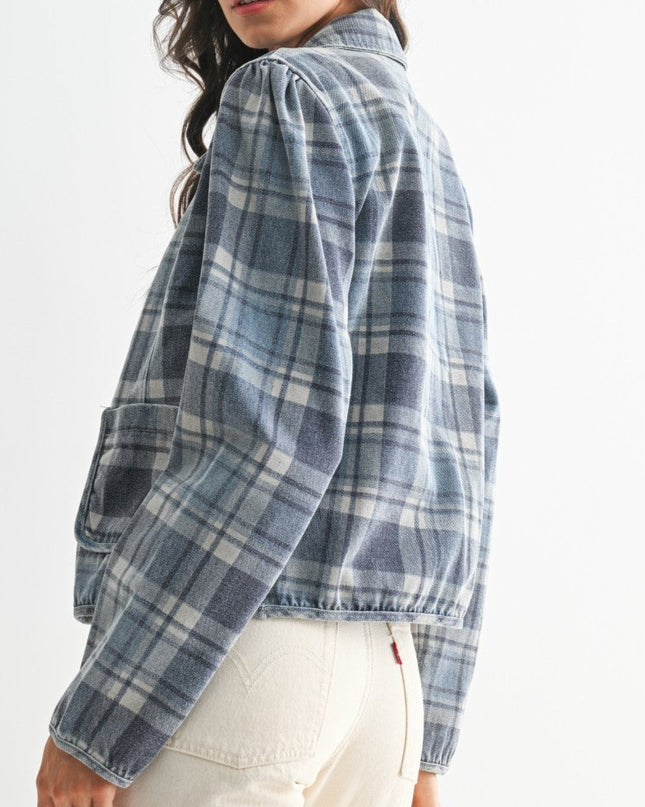 Plaid Denim Jacket